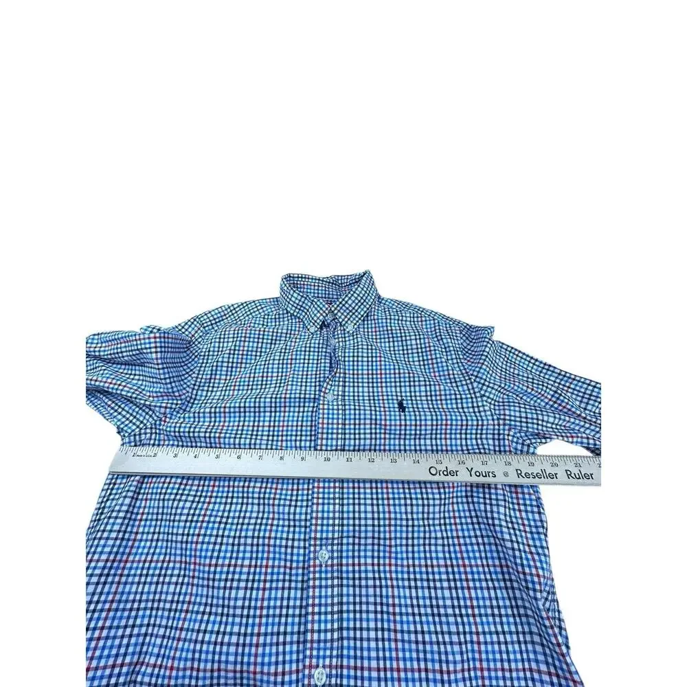 Ralph Lauren Boys Plaid Button Down Shirt Long Sleeve Polo Pony Lot Of 3 XL